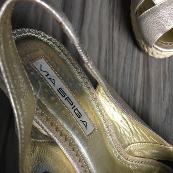 Via Spiga Wedge 4” Heels espadrilles Sandals - Picture 5 of 6